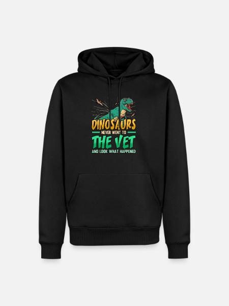 Sjove dinosaurer gik aldrig til dyrlægen Dyrlæge - Herre Premium økologisk hoodie - sort