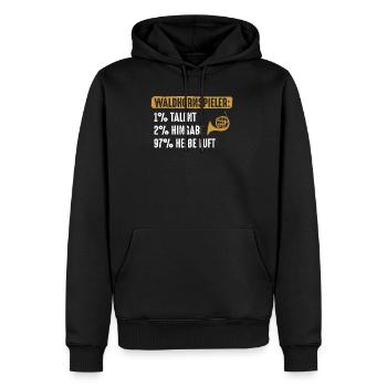 Horn Waldhornspieler - Männer Premium Bio Hoodie - Schwarz - Vorne - Nico (187cm)