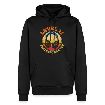 11.Geburtstag Video Gamer Level 11 freigeschaltet - Männer Premium Bio Hoodie - Schwarz - Vorne - Nico (187cm)