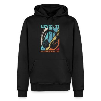 11.Geburtstag Video Gamer Level 11 freigeschaltet - Männer Premium Bio Hoodie - Schwarz - Vorne - Nico (187cm)