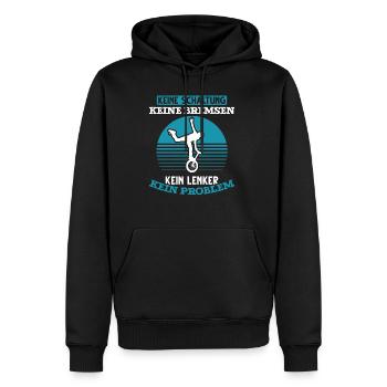 Einrad lustiger Spruch Einrad Sport Sportler - Männer Premium Bio Hoodie - Schwarz - Vorne - Nico (187cm)