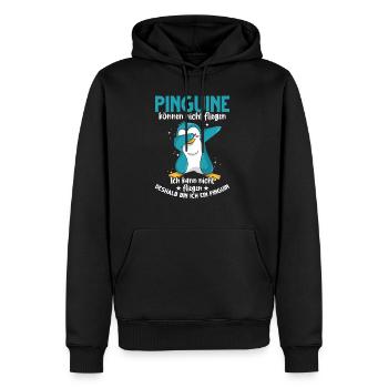 Pinguin lustiger Spruch Dab Dabbing Tanz - Männer Premium Bio Hoodie - Schwarz - Vorne - Nico (187cm)