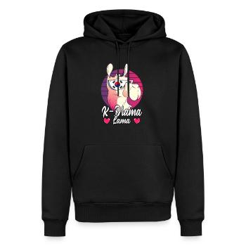 K-Drama Série de films dramatiques coréens Lama - Sweat à capuche Premium bio Homme - noir - Devant - Nico (187cm)
