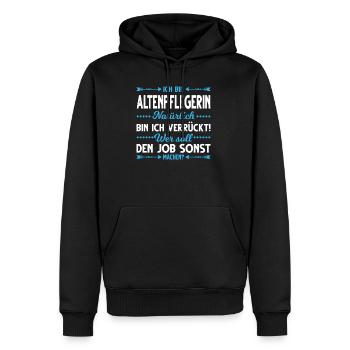 Altenpfleger lustiger Spruch Altenpflege Altenheim - Männer Premium Bio Hoodie - Schwarz - Vorne - Nico (187cm)