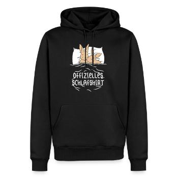 Offizielles Schlafshirt Hase Kanninchen Schlafanzu - Männer Premium Bio Hoodie - Schwarz - Vorne - Nico (187cm)