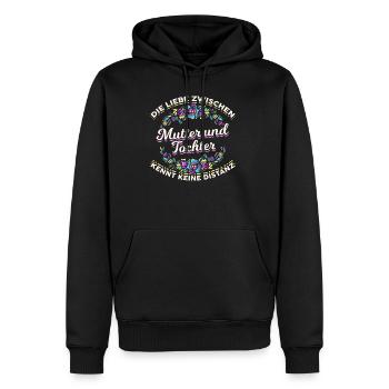 Die Liebe zwischen Mutter und Tochter Spruch Mutte - Männer Premium Bio Hoodie - Schwarz - Vorne - Nico (187cm)