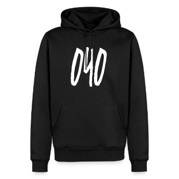 040 Indicatif régional de Hambourg - Sweat à capuche Premium bio Homme - noir - Devant - Nico (187cm)