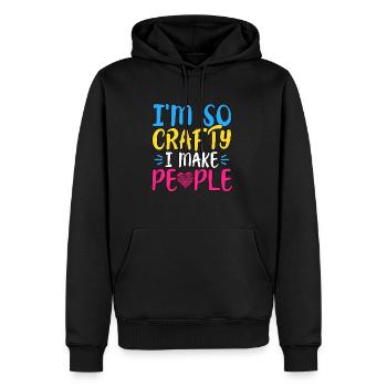 I'm So Crafty I Make People Pregnancy Announcement - Männer Premium Bio Hoodie - Schwarz - Vorne - Nico (187cm)