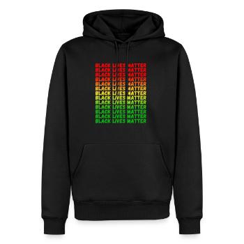 Black Lives Matter Melanin Kings Queens - Sweat à capuche Premium bio Homme - noir - Devant - Nico (187cm)