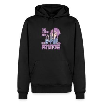 Je suis une fille simple J’aime la K-Pop et l’Anime - Sweat à capuche Premium bio Homme - noir - Devant - Nico (187cm)