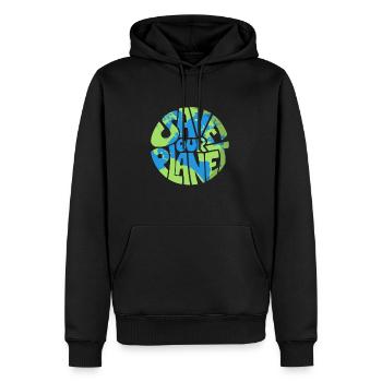 Save Our Planet Earth Day Conservation Anniversary - Männer Premium Bio Hoodie - Schwarz - Vorne - Nico (187cm)
