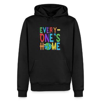 Anniversaire de conservation du Jour de la Terre de la maison de tout le monde - Sweat à capuche Premium bio Homme - noir - Devant - Nico (187cm)