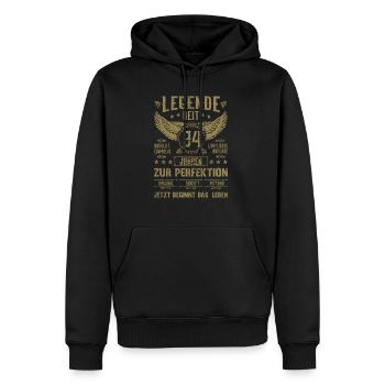 Legende seit 24 Jahren 24. Geburtstag - Männer Premium Bio Hoodie - Schwarz - Vorne - Nico (187cm)