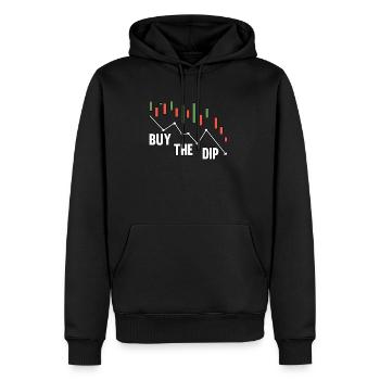 Buy The Dip Candle Stick Cypto Stock Trader - Männer Premium Bio Hoodie - Schwarz - Vorne - Nico (187cm)