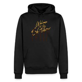 Graffiti Drops Shitshow - Sweat à capuche Premium bio Homme - noir - Devant - Nico (187cm)