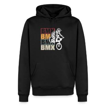 BMX Japanische Rote Sonne BMX Zubehör - Männer Premium Bio Hoodie - Schwarz - Vorne - Nico (187cm)