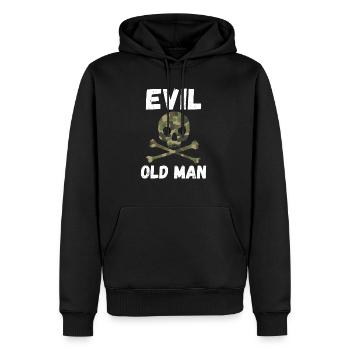 Evil old man The Evil Old Man Skull - Men’s Premium Organic Hoodie - black - Front - Nico (187cm)