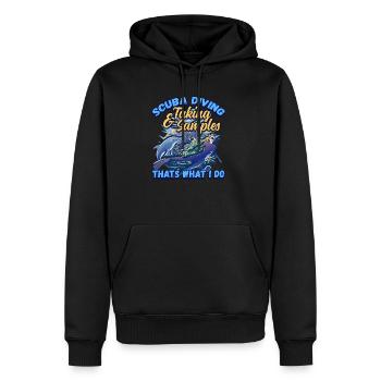 Scuba Diving & Taking Samples Marine Biologist - Men’s Premium Organic Hoodie - black - Front - Nico (187cm)
