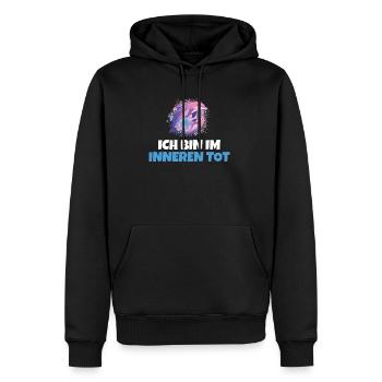 Ich bin im Inneren tot Delfin - Männer Premium Bio Hoodie - Schwarz - Vorne - Nico (187cm)