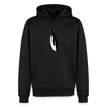 Pingouin Illustration Pingouin royal Pingouin - Sweat à capuche Premium bio Homme - noir - Devant - Nico (187cm)