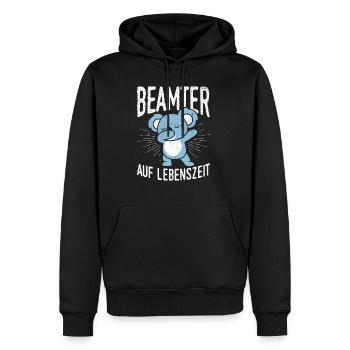 Beamter auf Lebenszeit - Beamter Kaffee Design Ges - Männer Premium Bio Hoodie - Schwarz - Vorne - Nico (187cm)