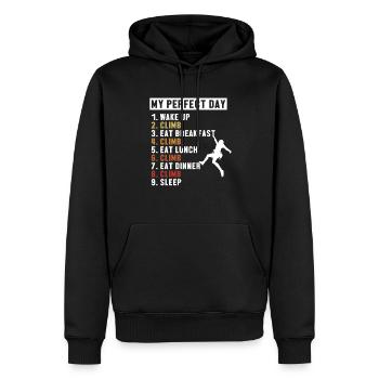 Climbing Perfect Day Escalade sportive Escalade - Sweat à capuche Premium bio Homme - noir - Devant - Nico (187cm)