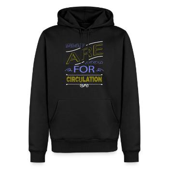 awesome quote book keeper shirt birthday - Men’s Premium Organic Hoodie - black - Front - Nico (187cm)