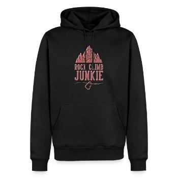 Rock Climb Junkie Alpinklettern Sportklettern - Männer Premium Bio Hoodie - Schwarz - Vorne - Nico (187cm)