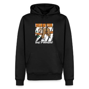 Beamter auf Probezeit - Beamter Kaffee Geschenk - Männer Premium Bio Hoodie - Schwarz - Vorne - Nico (187cm)