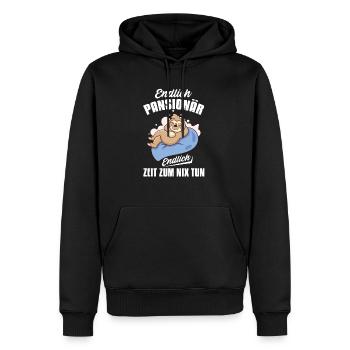 Rentner Endlich Pensionär Endlich nix tun Rente - Männer Premium Bio Hoodie - Schwarz - Vorne - Nico (187cm)