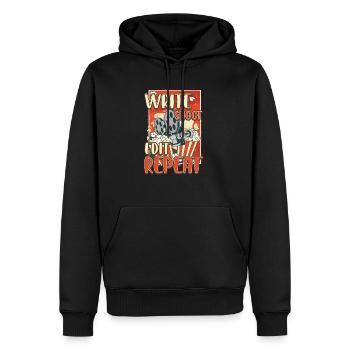 Write Shoot Edit Répéter Fimmaking Cinematographer - Sweat à capuche Premium bio Homme - noir - Devant - Nico (187cm)