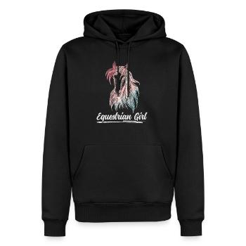 Equestrian Girl Horse Riding Dressage - Männer Premium Bio Hoodie - Schwarz - Vorne - Nico (187cm)