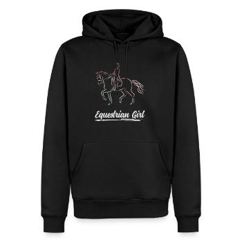 Equestrian Girl Horse Riding Dressage - Männer Premium Bio Hoodie - Schwarz - Vorne - Nico (187cm)