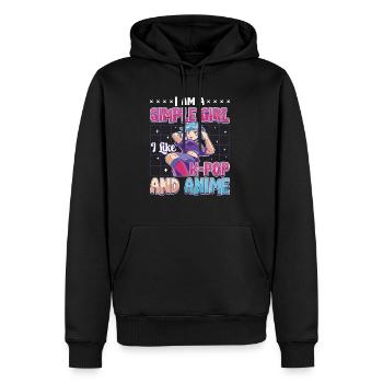I Like K-Pop And Anime K-Pop - Männer Premium Bio Hoodie - Schwarz - Vorne - Nico (187cm)