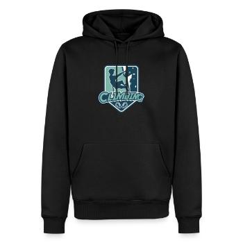 Climbing Logo Speedklettern Alpinklettern Kraxler - Männer Premium Bio Hoodie - Schwarz - Vorne - Nico (187cm)