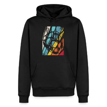 Hopfen Vintage Retro Craft Bier Liebhaber Brauen G - Männer Premium Bio Hoodie - Schwarz - Vorne - Nico (187cm)