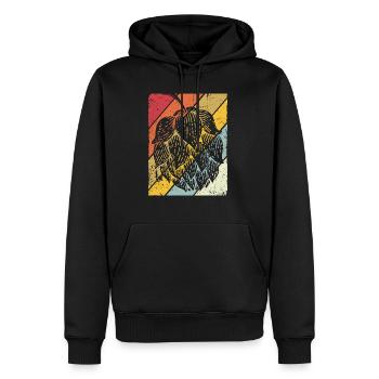 Hopfen Vintage Retro Craft Bier Liebhaber Brauen G - Männer Premium Bio Hoodie - Schwarz - Vorne - Nico (187cm)