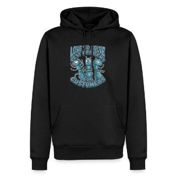 Aimer résoudre les problèmes de parasites Conception pour un bug - Sweat à capuche Premium bio Homme - noir - Devant - Nico (187cm)