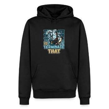 Je mettrais fin à cette conception de lutte antiparasitaire pour un bug - Sweat à capuche Premium bio Homme - noir - Devant - Nico (187cm)