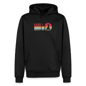 Kendo mehr als ein Hobby Kenjutsu Kata Shinai - Männer Premium Bio Hoodie - Schwarz - Vorne - Nico (187cm)