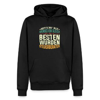 Gott Schuf Alle Menschen Gleich Steuerberater Spru - Männer Premium Bio Hoodie - Schwarz - Vorne - Nico (187cm)