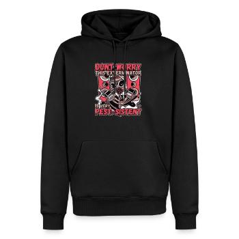 Cet exterminateur est très résistant aux parasites - Sweat à capuche Premium bio Homme - noir - Devant - Nico (187cm)