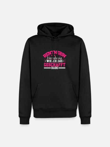 Rentnerin - Männer Premium Bio Hoodie - Schwarz
