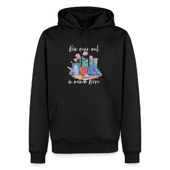 Bin dann mal im Garten Gärtner - Männer Premium Bio Hoodie - Schwarz - Vorne - Nico (187cm)