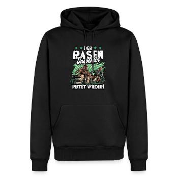 Der Rasen Inspektor Garten Gärtner - Männer Premium Bio Hoodie - Schwarz - Vorne - Nico (187cm)