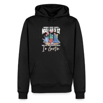 Wenn dieses Shirt noch sauber ist Garten Gärtner - Männer Premium Bio Hoodie - Schwarz - Vorne - Nico (187cm)