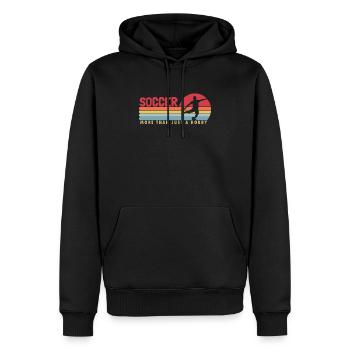 Soccer more than a hobby Football professionnel - Sweat à capuche Premium bio Homme - noir - Devant - Nico (187cm)