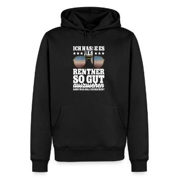 Ich hasse es als Rentner - Männer Premium Bio Hoodie - Schwarz - Vorne - Nico (187cm)