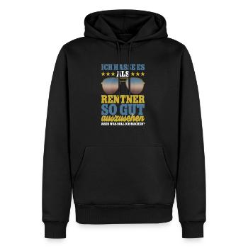 Ich hasse es als Rentner - Männer Premium Bio Hoodie - Schwarz - Vorne - Nico (187cm)