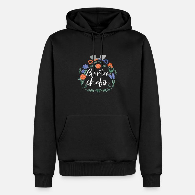 Gartenchefin Gärtner - Männer Premium Bio Hoodie - Schwarz